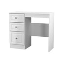 Lisbon Ready Assembled Dressing Table - White Gloss & White