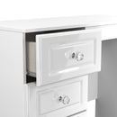 Lisbon Ready Assembled Dressing Table - White Gloss & White