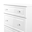 Lisbon Ready Assembled Chest Of Drawers With 3 Drawers - White Gloss & White
