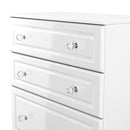 Lisbon Ready Assembled Chest Of Drawers with 4 Drawers - White Gloss & White