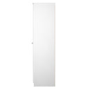 Lisbon Ready Assembled Wardrobe With 2 Doors - White Gloss & White