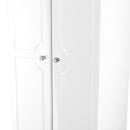 Lisbon Ready Assembled Wardrobe With 2 Doors - White Gloss & White