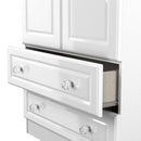 Lisbon Ready Assembled Wardrobe With 2 Doors And 2 Drawers - White Gloss & White