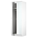 Monroe Ready Assembled Wardrobe with 2 Doors and Mirror - White Matt / White