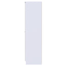 Lisbon Ready Assembled Wardrobe With 2 Doors And Mirror - White Gloss & White