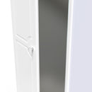 Lisbon Ready Assembled Wardrobe With 2 Doors And Mirror - White Gloss & White