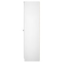 Monroe Ready Assembled Wardrobe with Triple Mirror - White Matt / White