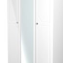 Monroe Ready Assembled Wardrobe with Triple Mirror - White Matt / White
