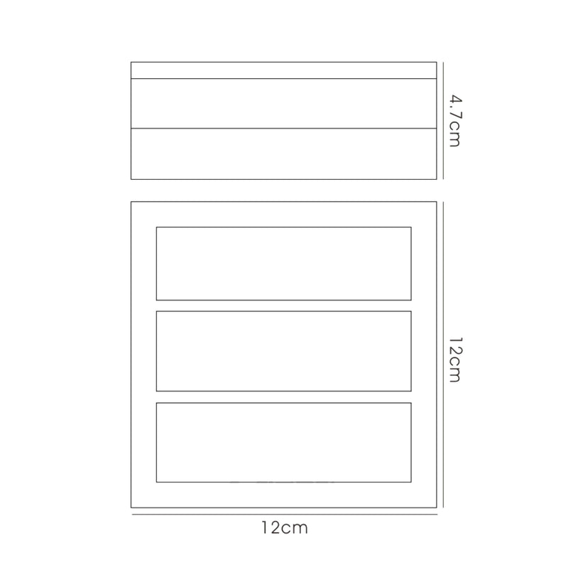 Alderley  Square Wall Lamp with 1 Light - Stainless Steel
