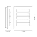 Allenford Rectangular Wall Lamp with 1 Light - Stainless Steel