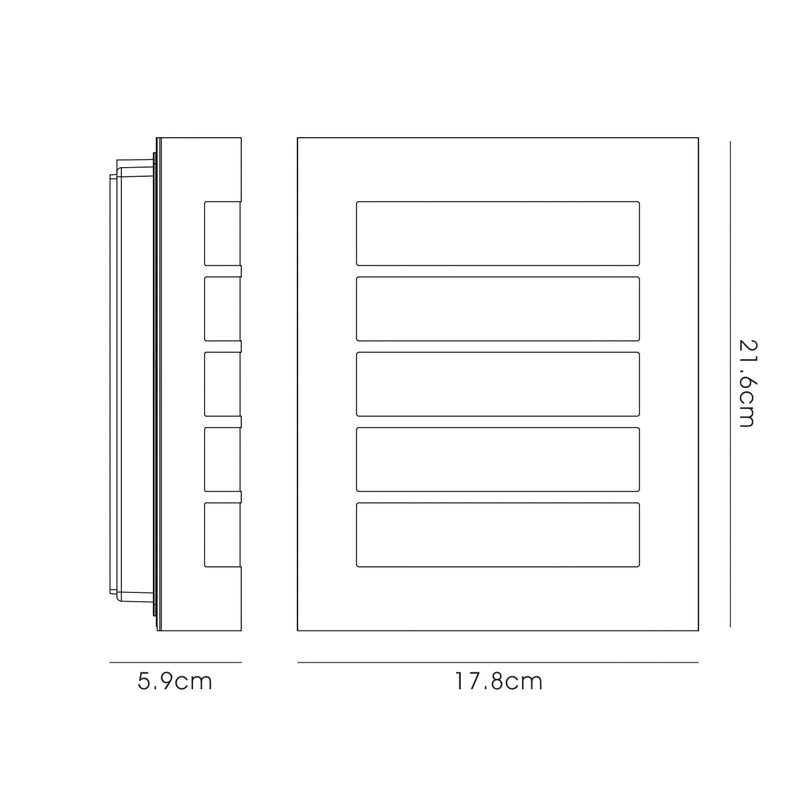 Allenford Rectangular Wall Lamp with 1 Light - Stainless Steel