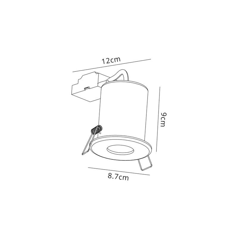 Ainsdale Downlight with  1  Light Satin Nickel