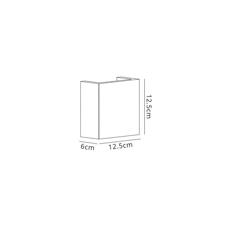 Ambleside Square Wall Light with 1 Light - White Paintable