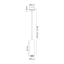 Ambleside  Pendant with  1 Light White Paintable - Polished Chrome