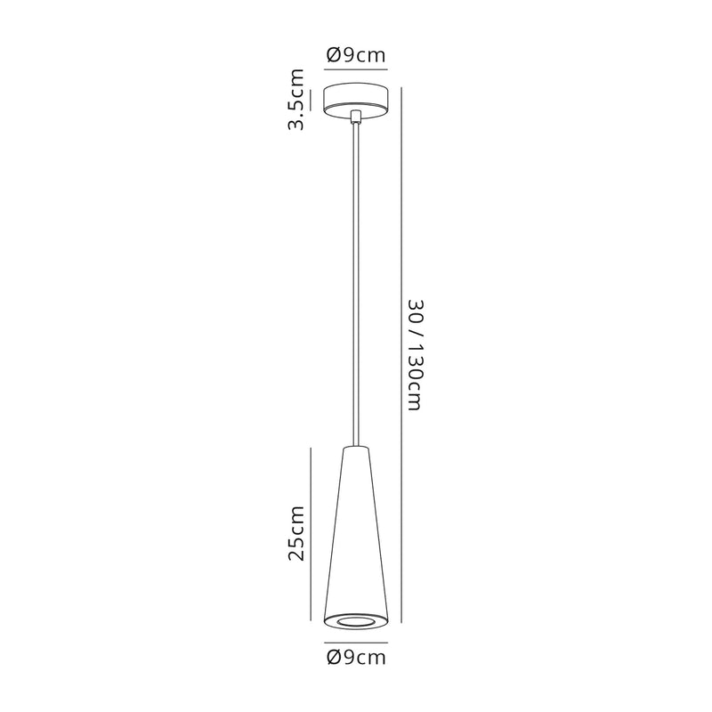 Ambleside  Pendant with 1 Light White Paintable - Polished Chrome