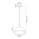 Ambleside Dome Pendant 1 Light White Paintable - Polished Chrome