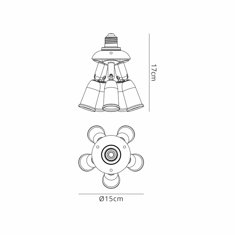 Addlestone Lamp Holder with 5 Lights White
