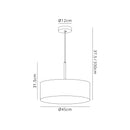 Bayswater Ceiling Light with 5 Lights Antique Brass Black & White