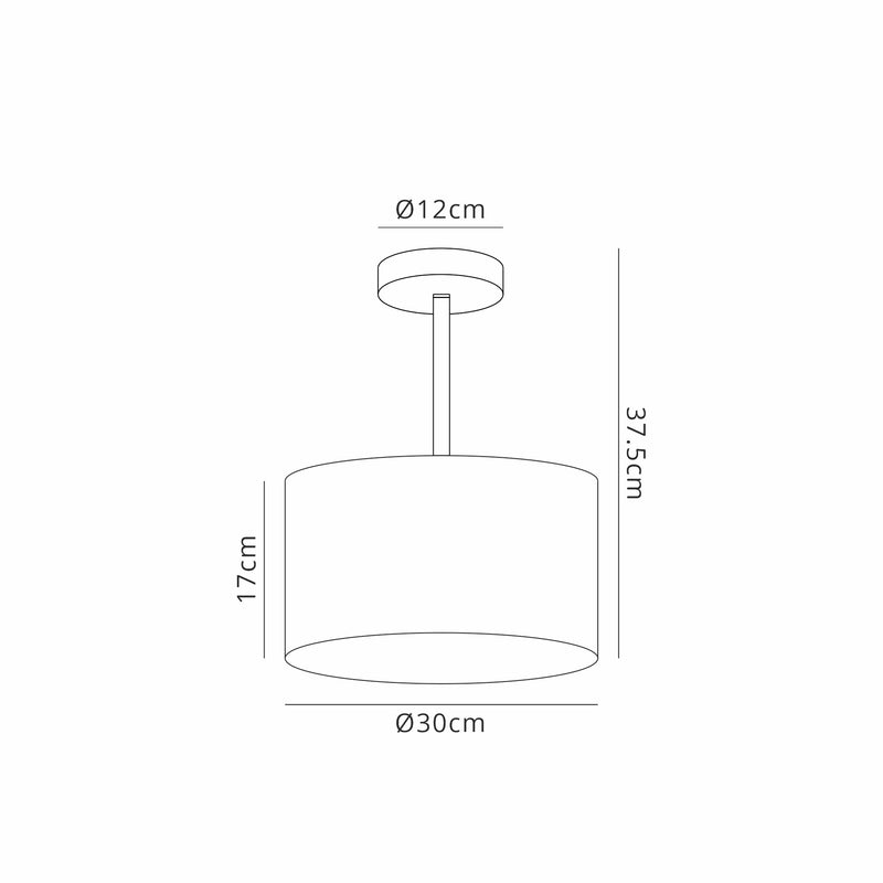 Bayswater Ceiling Light with 1 Light Chrome & Silver