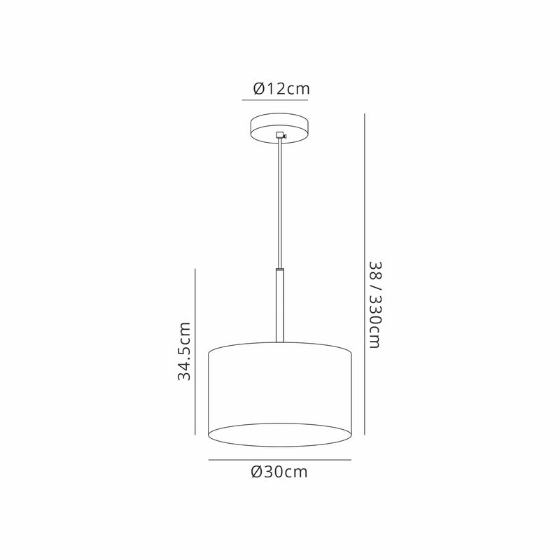 Bayswater Pendant Light with 1 Light Chrome & Silver