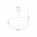 Bayswater Ceiling Light with 3 Lights Chrome & Silver