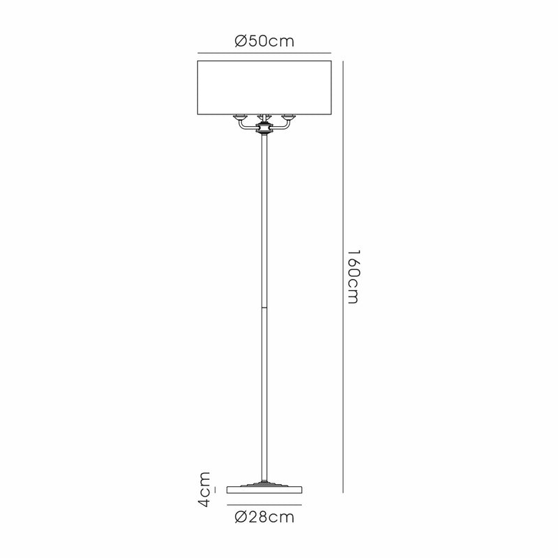 Banham Floor Lamp with 3 Lights  Gold