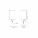 Banham Wall Lamp 1 Light Matt Black - Grey