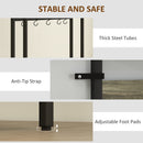 HOMCOM Industrial Hall Tree Coat Rack Stand with Shoe Cabinet