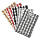Hearts - Jumbo Heavy Weight Check Tea Towel with Heart Detail in Red