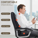 HOMCOM Office Chair 180kg, High Back Desk Chair with Spring Cushion, Black