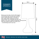 Lewis's Mia Table Lamp - Ivory