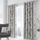 Fusion Lennox Eyelet Curtains in Grey