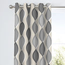 Fusion Lennox Eyelet Curtains in Grey