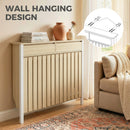 HOMCOM Radiator Cover with Drawer and Vertical Slats Oak