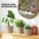 Outsunny Seagrass Plant Pots Flower Planters Bohemian Style Set of 3 Natural