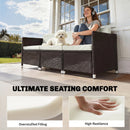 Outsunny 7-Piece Patio Furniture Cushions Water-Repellent 60x60cm, Cream