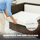 Outsunny 7-Piece Patio Furniture Cushions Water-Repellent 60x60cm, Cream