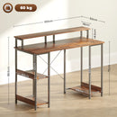 HOMCOM Computer Desk Reversible Home Office Desk With Storage