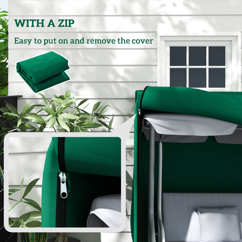 Outsunny 3 Seater Garden Swing Cover, Windproof and Anti-UV