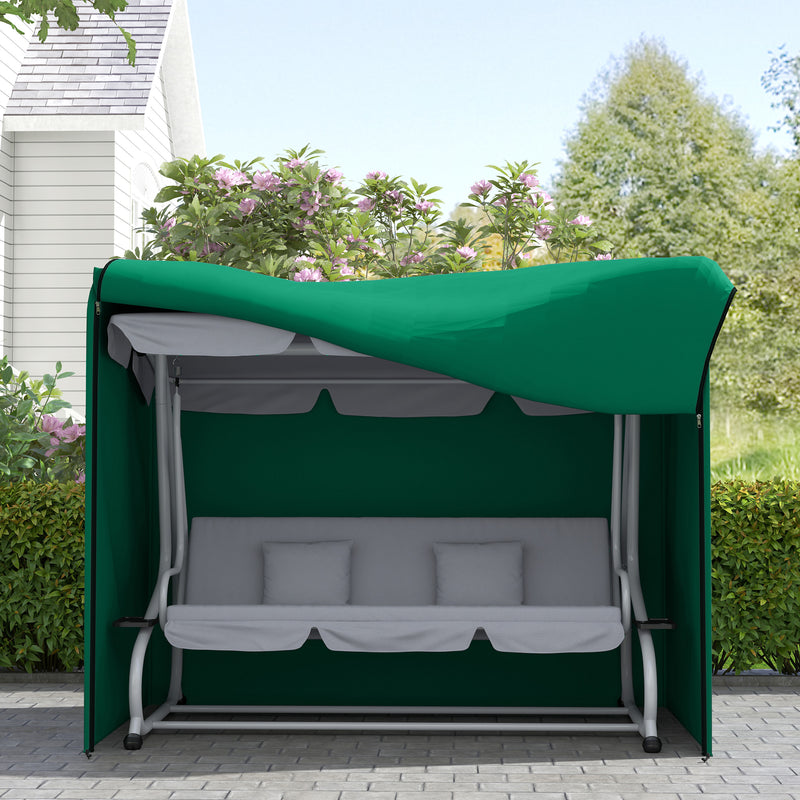 Outsunny 3 Seater Garden Swing Cover, Windproof and Anti-UV