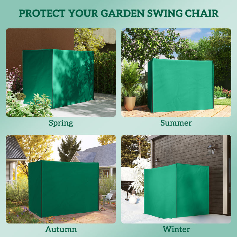 Outsunny 3 Seater Garden Swing Cover, Windproof and Anti-UV