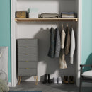 Breda Ready Assembled 5 Drawer Tallboy in Dusk Grey