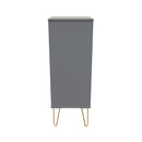 Breda Ready Assembled 5 Drawer Tallboy in Dusk Grey