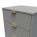 Breda Ready Assembled 5 Drawer Tallboy in Dusk Grey