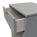 Breda Ready Assembled 5 Drawer Tallboy in Dusk Grey