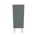 Breda Ready Assembled 5 Drawer Tallboy in Reed Green