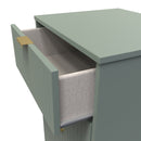 Breda Ready Assembled 5 Drawer Tallboy in Reed Green