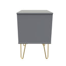 Breda Ready Assembled 2 Drawer Bedside Cabinet in Dusk Grey