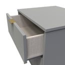 Breda Ready Assembled 2 Drawer Bedside Cabinet in Dusk Grey