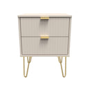 Breda Ready Assembled 2 Drawer Bedside Cabinet in Kashmir Matt
